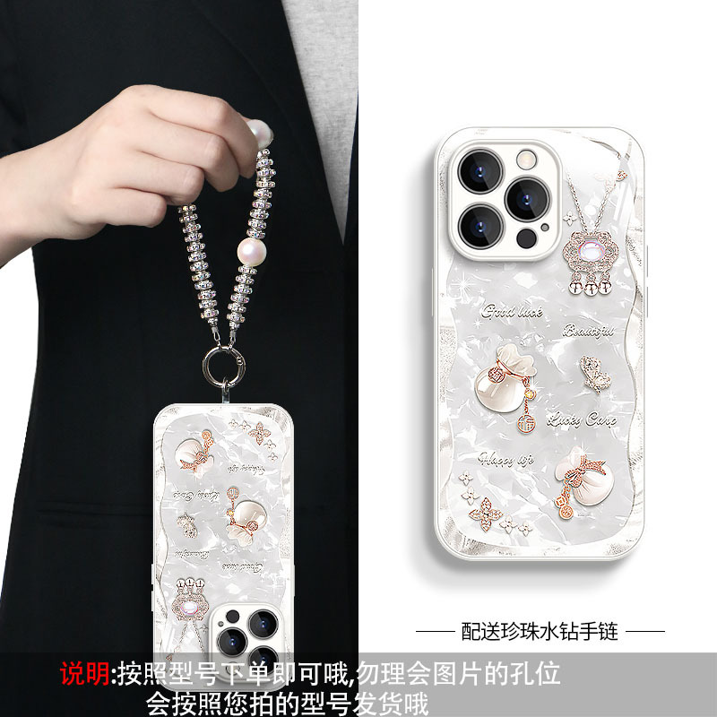 Necklace lucky bag 359-cream white-s194 bracelet