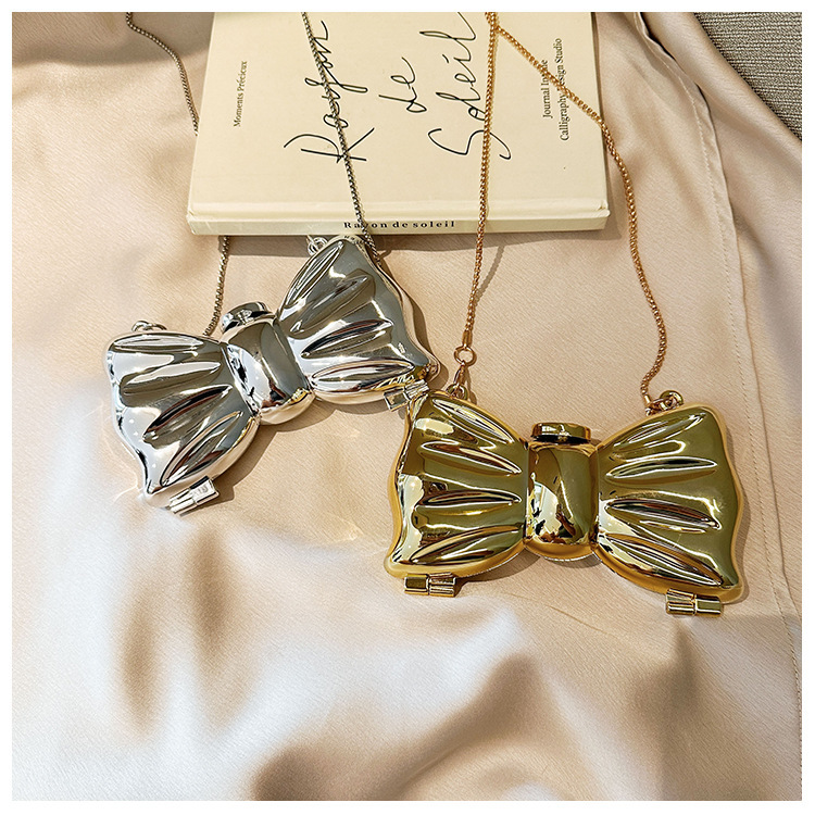 2025 New Cross-Border Acrylic Bag Glossy Bow Flower Crossbody Bag Mini Bag Lipstick Bag Children's Bag