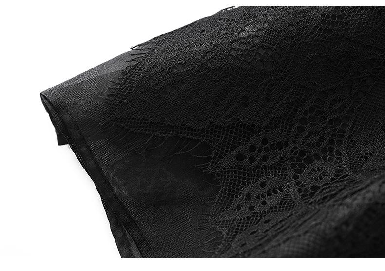Áo hai dây organza ren cổ tròn phong cách thanh lịch mùa hè — Màu đen chi tiết 42