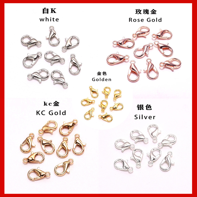 DIY jewelry accessories alloy lobster clasp wholesale necklace bracelet connecting buckle high color retention high quality electroplating keychain DIY jewelry accessories alloy lobster clasp wholesale necklace bracelet connecting buckle high color retention high quality electroplating keychain