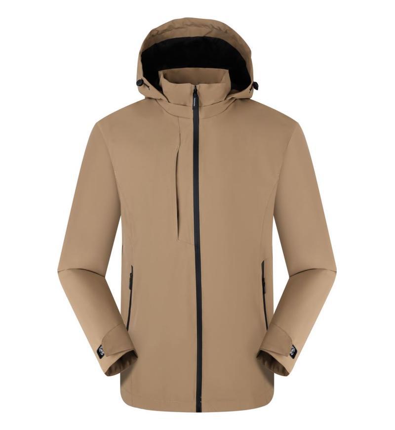 Primavera y otoño nuevo estilo al aire libre camping encapuchado vestir de asalto logotipo impermeable caminata ropa de montaña abrigo delgado