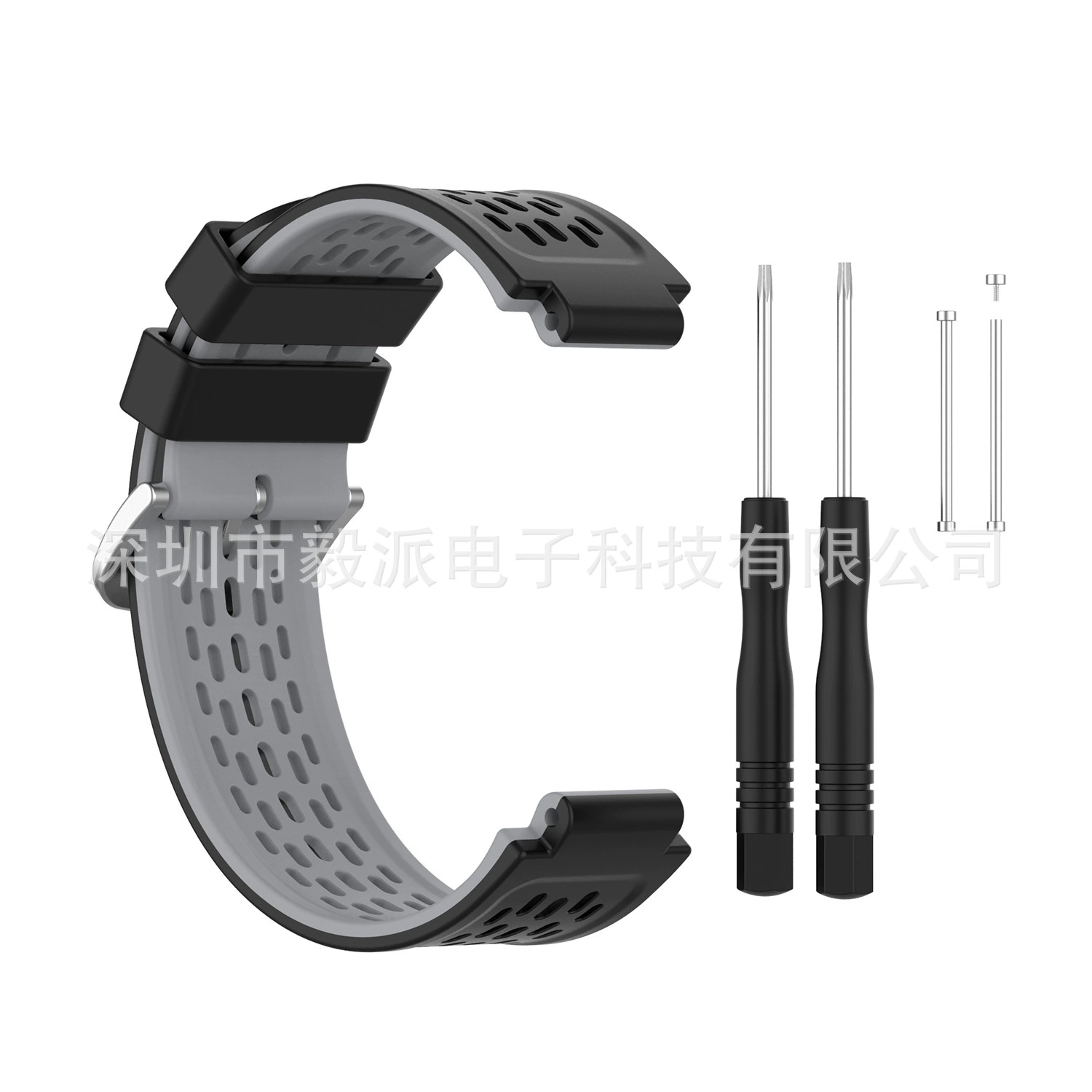 Подходит для Jiaming Forerunner220/735, двухцветный ремешок с квадратным отверстием для Forerunner235, силиконовый браслет