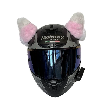 Motosiklet dəbilqələri helmet accessories plush cat ear