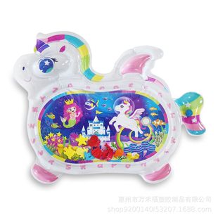 New Infant Inflatable Unicorn Pat Water Mat Baby Learning to Climb Toys Pat Le Ice Mat Mermaid Pat Mat