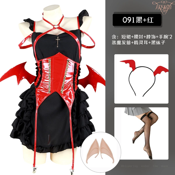 Red set, poster, tights, hairpins