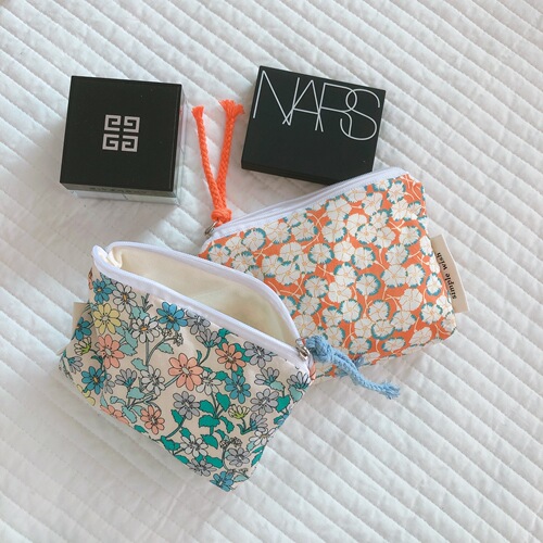 [Suxi cloth bag] Green pure cotton mini coin purse headphone lipstick storage bag aunt towel bag