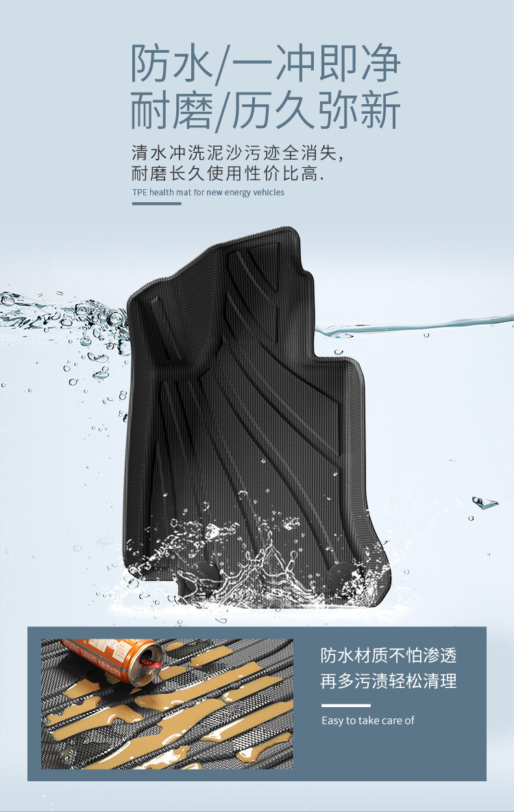 Suitable for 24 Mercedes-Benz E-Class Long-Wheelbase Car Floor Mats, Full Tpe Floor Mats, Special Car Floor Mats, Trunk Mats