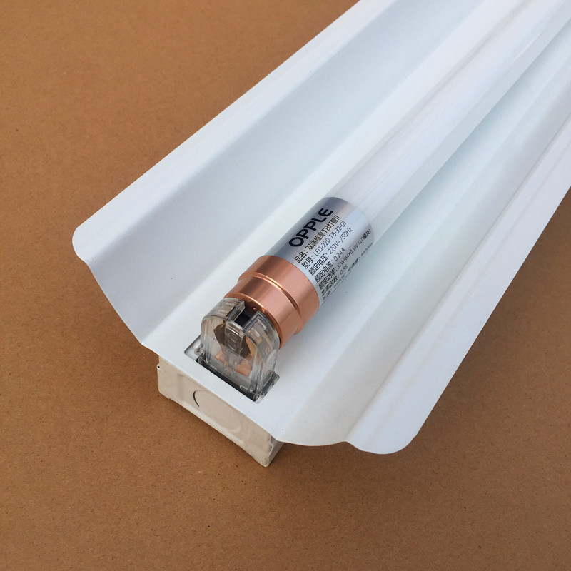 オプ照明ledランプ蛍光灯スタンド1.2メートルt8ランプ単二重管カバー付き平蓋セット一体化|undefined