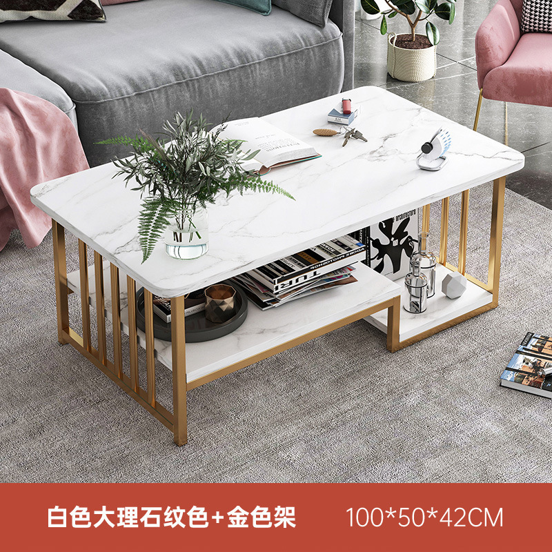 Mesa de centro, sala de estar, hogar, sofá simple moderno, mesa lateral, casa de alquiler de apartamento pequeño, mesa de lujo ligera, mesa de té con balcón simple