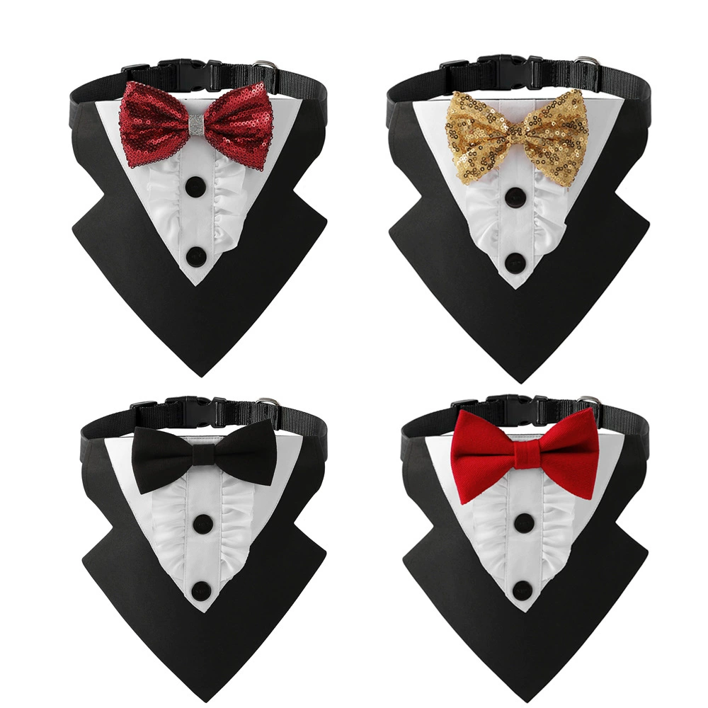 Производитель в наличии трансграничный Новый британский стиль Кружевной Костюм Собака Слюна полотенце свадебный треугольник полотенце шарф для домашних животных