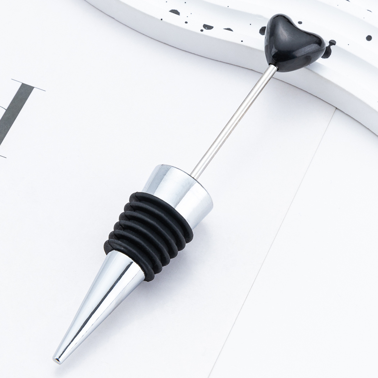 Nuevo DiDi Cuadrado amor tapón de vino cónico tapón de silicona tapón de vino de boda tapón de champán tapón de vino