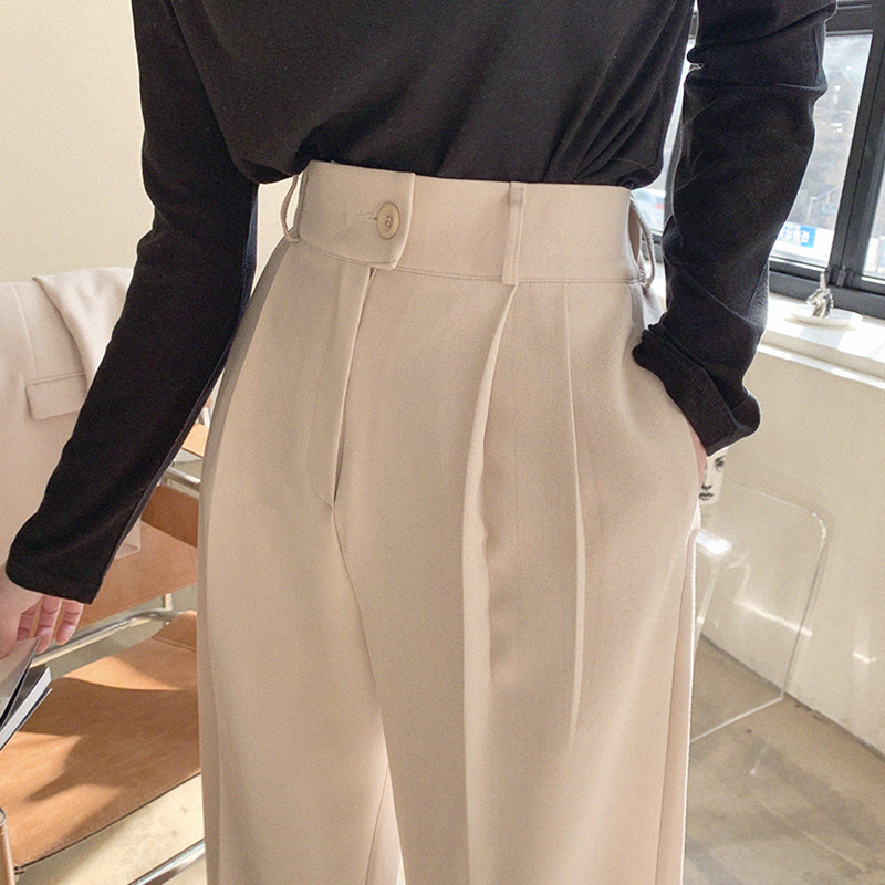 High-Waisted Slimming Design Niche Drape Straight-Leg Wide-Leg Pants Women's Trousers New 2026 Popular Style Large-Leg Dress Pants High-Waisted Slimming Design Niche Drape Straight-Leg Wide-Leg Pants Women's Trousers New 2026 Popular Style Large-Leg Dress Pants