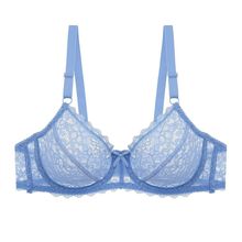 夏大码250斤胖MM大胸显小杯性感聚拢调整型 柔软蕾丝内衣文胸