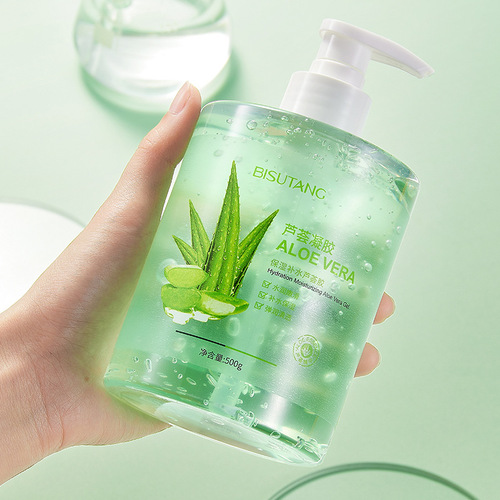 Bisutang aloe vera gel 500g large capacity moisturizing essence gel after sun hydrating aloe vera gel dropshipping