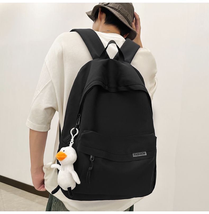 Men's Backpack Simple Large Capacity Travel Backpack Women's Casual Japanese Style Middle School High School College Student School Bag