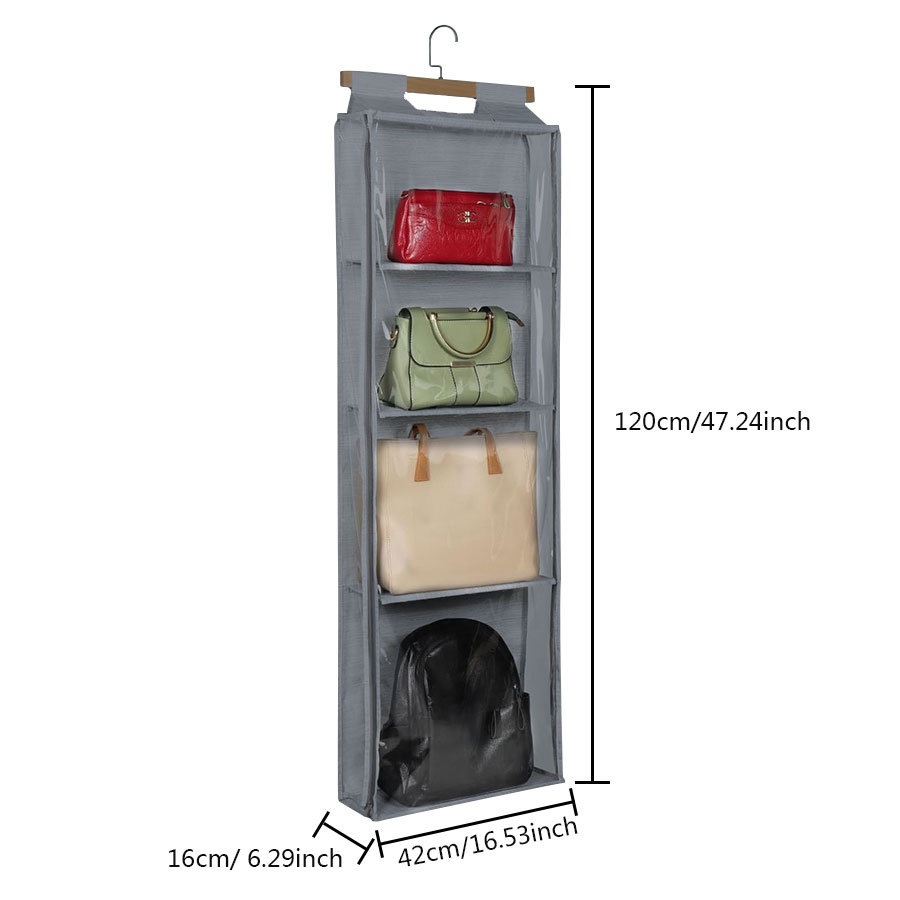 Casa e giardino Portaoggetti in tessuto Borsa appesa Borsa trasparente per oggetti vari Armadio per guardaroba Portaoggetti appesa Borsa appesa_voghion.com