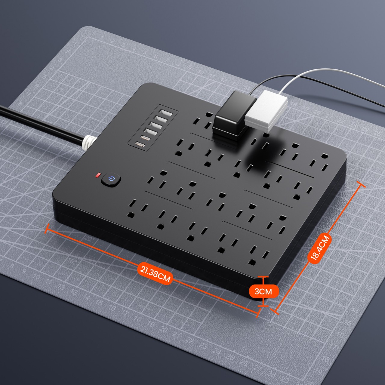Regulación transfronteriza de EE. UU. 26 en 1 enchufe multifunción oficina en el hogar placa de conexión Amazon Wal-Mart enchufe multipuerto USB