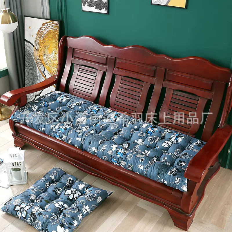加厚实木沙发垫四季通用长条垫子老式木质三人位座垫红木沙发坐垫