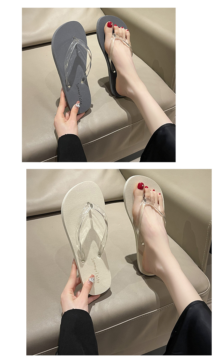 High-end Women's Flip-flops Trendy Anti-slip Toe-post Sandals_voghion.com