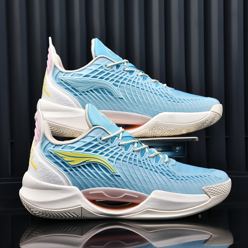 Fricción con sonido profesional antideslizante zapatos de baloncesto de combate real hombre y mujer amortiguador desgaste pareja zapatos deportivos casuales