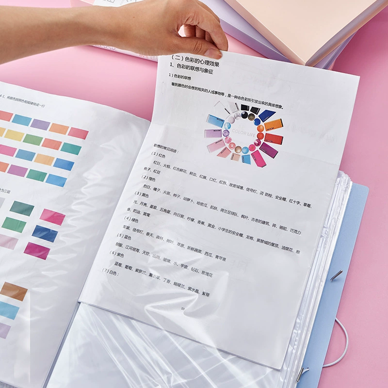 Заводская папка A4 для цветного хранения материалов, папка для сбора данных, прозрачные вставные страницы для хранения тестов