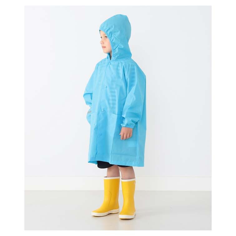 Children's Raincoat Nylon PU Waterproof Jacket Schoolbag One-Pied Poncho Foreign Trade Reflective Light Raincoat for Primary School Students