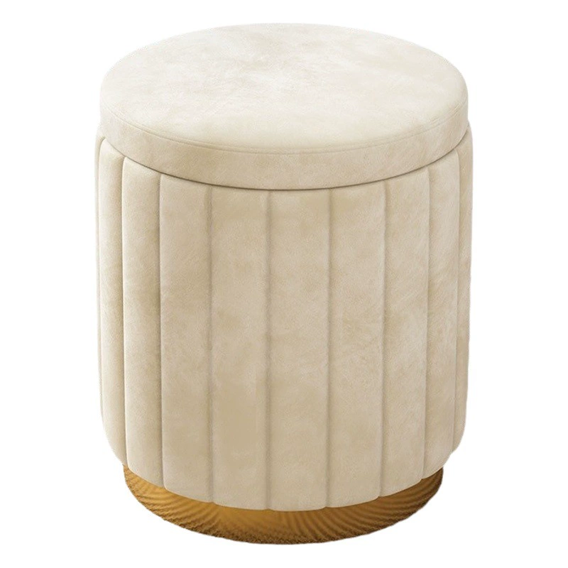 Табурет для макияжа Легкий Роскошный круглый табурет Стул Спальня Cyber Популярная скамья для хранения Диван Табурет Туалетный столик Табурет Стул для макияжа Маленький Размер