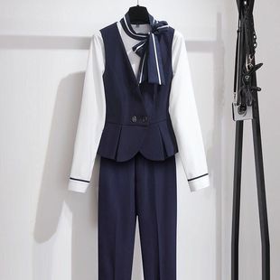 Professional Suit Women's Suit Vest 2022 Autumn and Winter Beauty Salon Work Clothes Hotel Reception Business Wear Fixes