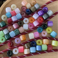12*10 мм большие отверстия смолы рассыпные бусы DIY бисер ручной веревки пряжка одежда обувь пряжка бусинки рука играть бисер бисер бисер бисер