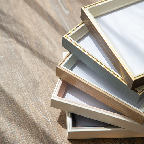 Minimalist Nordic square picture frame, tabletop display, children's oil pastel DIY frame, photo mounting, print frame, wall hanging