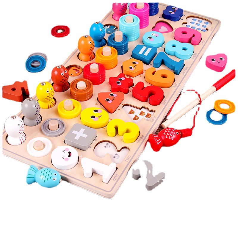 Bloques de construcción personalizados para bebés y niños, ensamblaje de madera, juguetes para bebés 1 inteligencia beneficiosa 2 años 3 rompecabezas 6 niños y niñas educación temprana