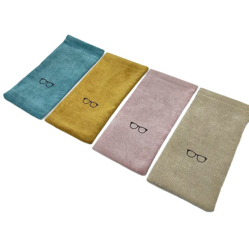 Estuche para gafas de sol, funda para gafas, bolsa para gafas, bolsillo elástico, bolsa con cordón de cierre automático, bolsa de almacenamiento de terciopelo colorida, estuche para gafas.