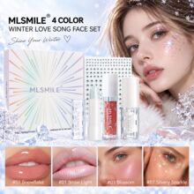 MLSMILE跨境专供彩妆4件套唇彩口红液体腮红脸部水钻贴厂家批发