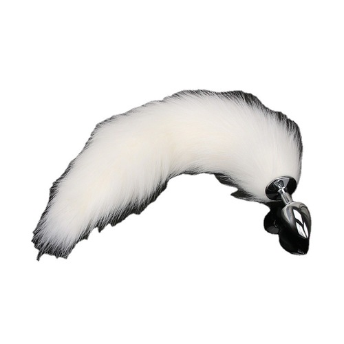 Fox tail metal anal plug outing SM toy couple sex products sexy female backcourt beads anal expansion strip