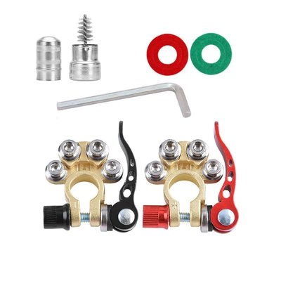 connector quick release battery – Power supply, ignition system accessories - positive-and-negative-electrode-battery-connector-l-wrench-insulation-pad-battery-brush