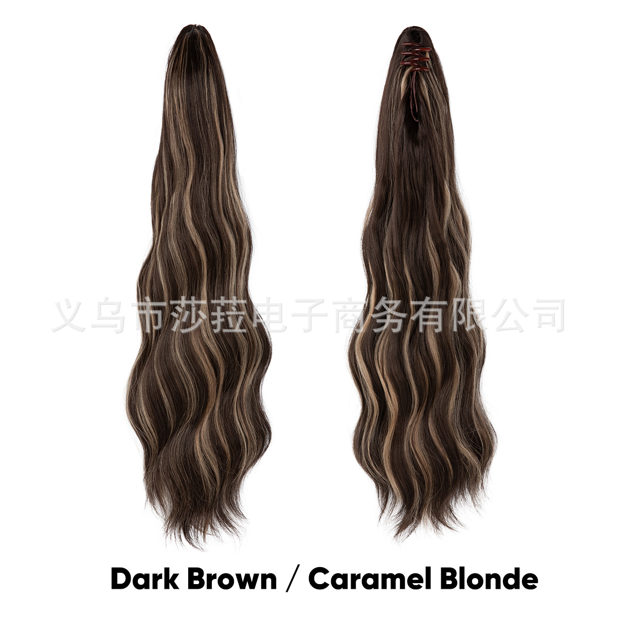 Pelucas de cola de caballo estilo europeo y americano para mujer, cabello sintético largo y rizado, cola de caballo alta con clip de garra naturalmente esponjosa, directamente del fabricante.