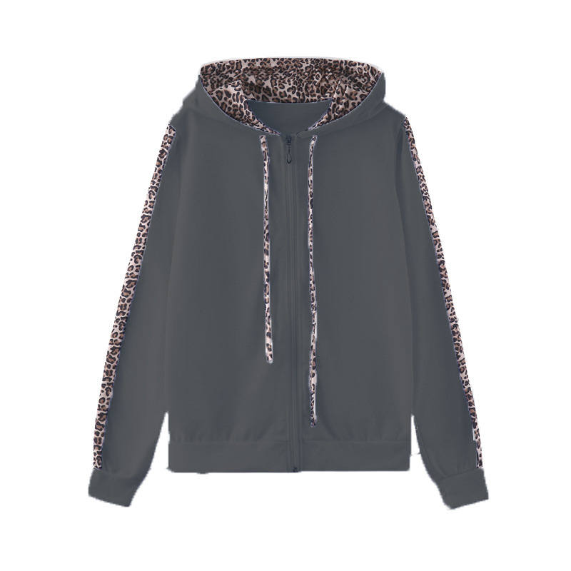 Women's Leopard Print Sweatshirt And Pants Set For Autumn Winter_voghion.com