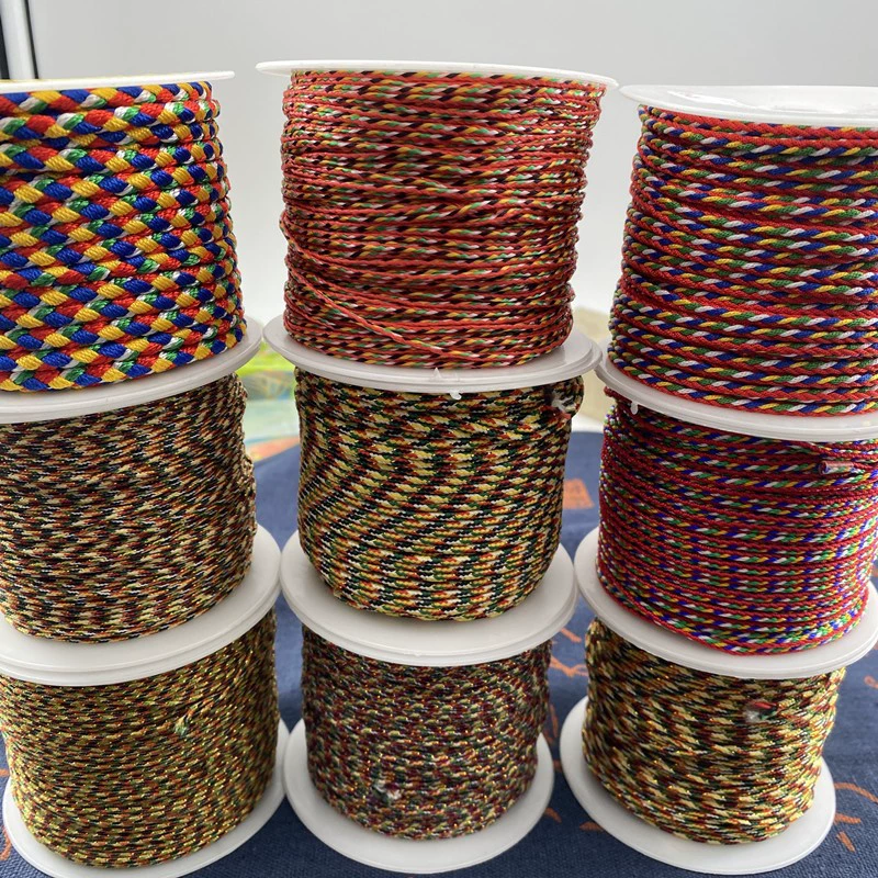 Драконий лодочный фестиваль Дети цветная линия ручной шнурок Diamond Rope пятицветный плюс золото DIY аксессуары бутик линия ручной шнур AB большой ось