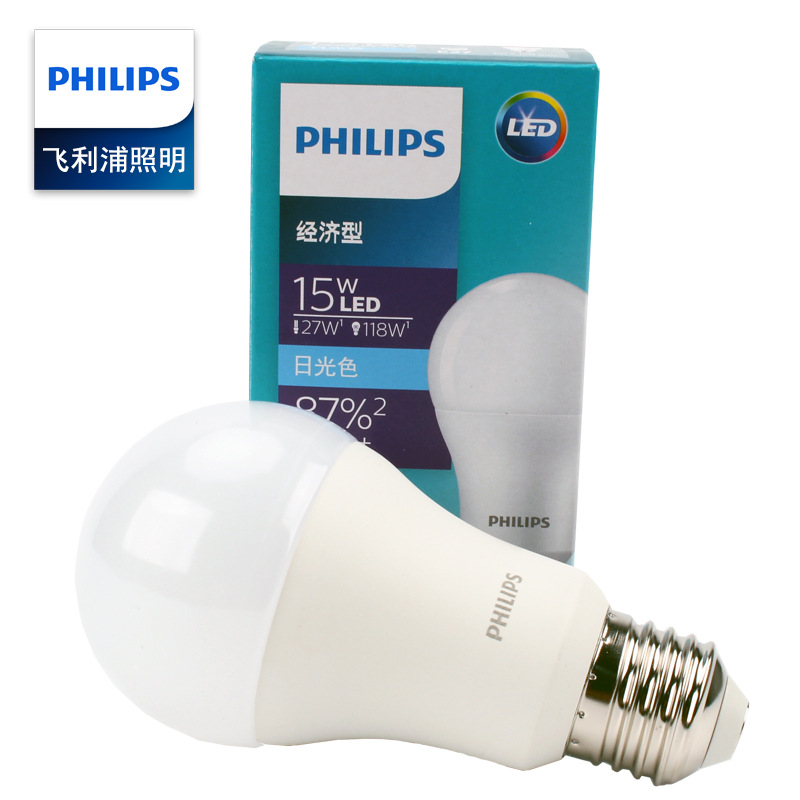 Philips LED bulb E27 large screw base energy-saving lamp 15W super bright white light 6500K/warm light 3000K