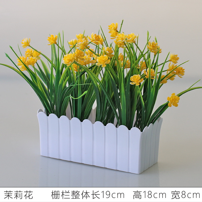 Flor artificial jardín de flores de plástico traje de valla de flores artificiales decoración de la ventana interior y exterior decoración floral decoración de la Mesa maceta flor