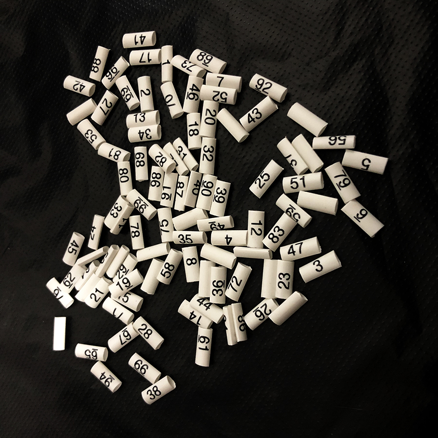 0-99 tubo de número de retracción térmica tubo de número de tubo