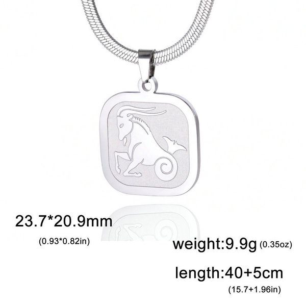 Retro matte square pendant