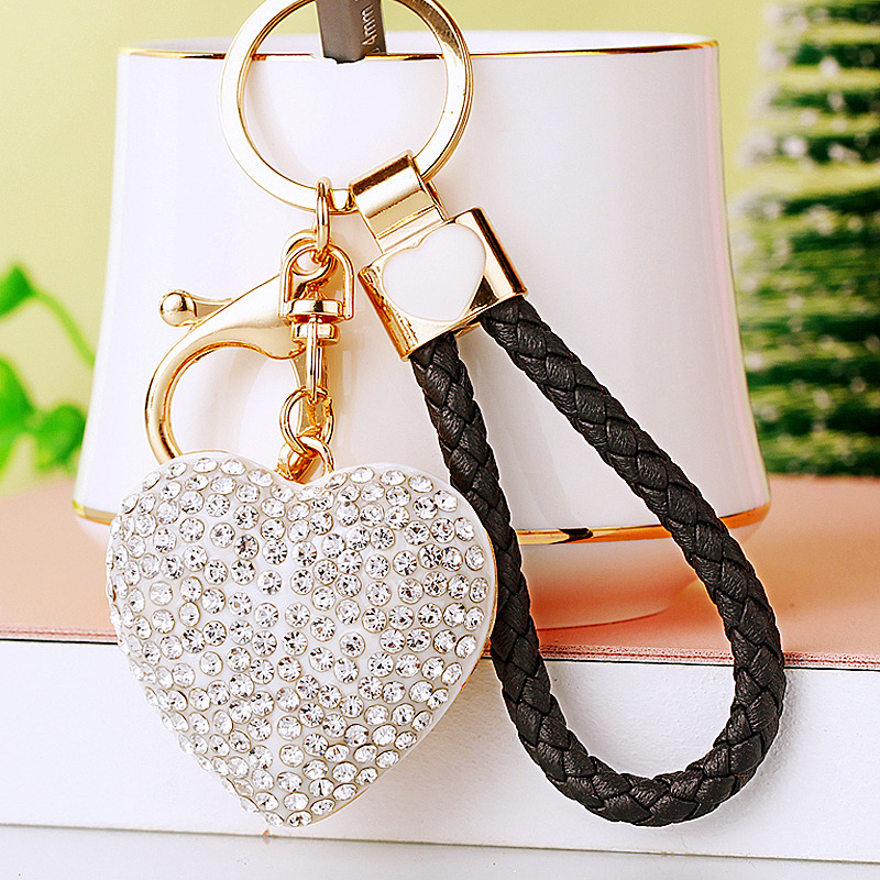 50g Weight Bag Pendant, Keychain Classification 1 Piece Quantity Holiday, Outdoor Occasion Metal Material Heart Shape Pattern Women's Gender Sweet, Simple Style Style Sweet Simple Style Heart Shape Metal Women's Bag Pendant Keychain 17