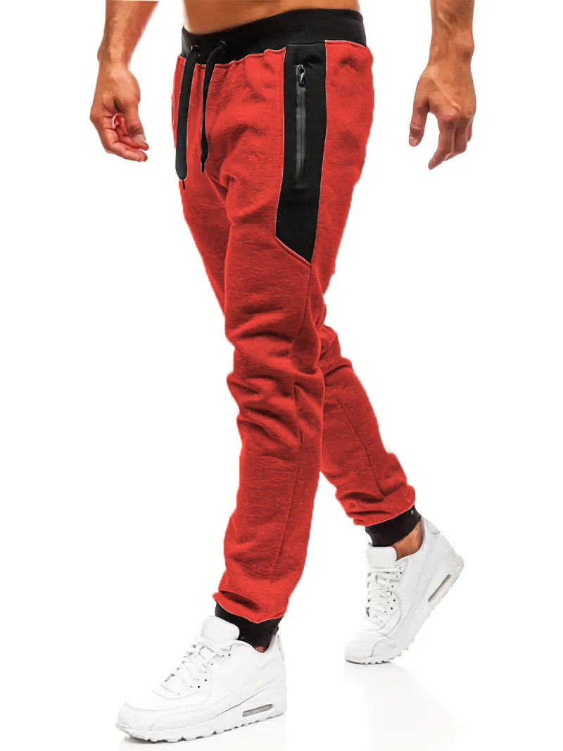 Herren-Jogginghose mit Fleecefutter – Slim Fit-Trainingshose mit Reißverschluss-Akzenten (S-3XL, 6 Farben, maschinenwaschbar)​_voghion.com