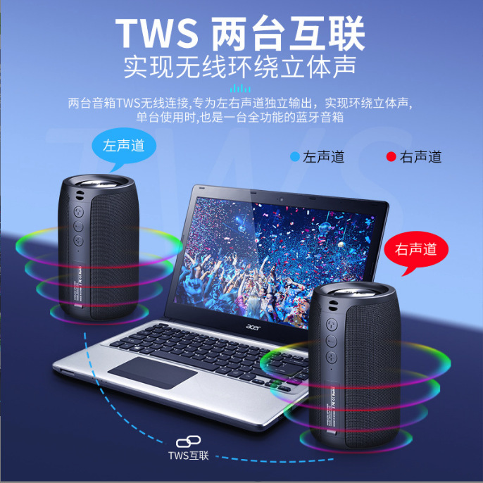 ZEALOT/fanático S32 portátil bajo alto volumen teléfono móvil inalámbrico al aire libre portátil mini altavoz