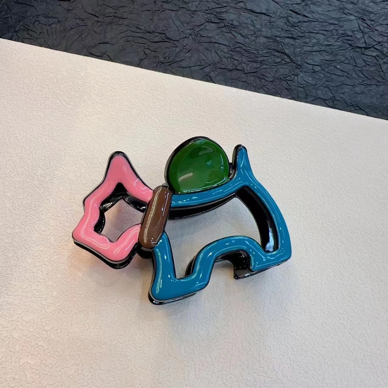 韓國抓夾鯊魚夾髮飾女發抓髮夾2023新款鏤空狗狗鯊魚夾半扎馬尾夾