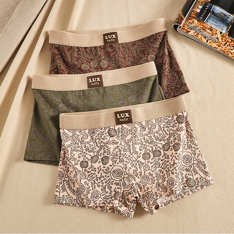 New Women's Boxer Briefs, Cotton Underwear, Women's Summer Thin Breathable Women's Boxer Briefs, Mid-Waist Large Size Women's Full Pants