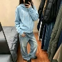 宽松秋季美式连帽卫衣
