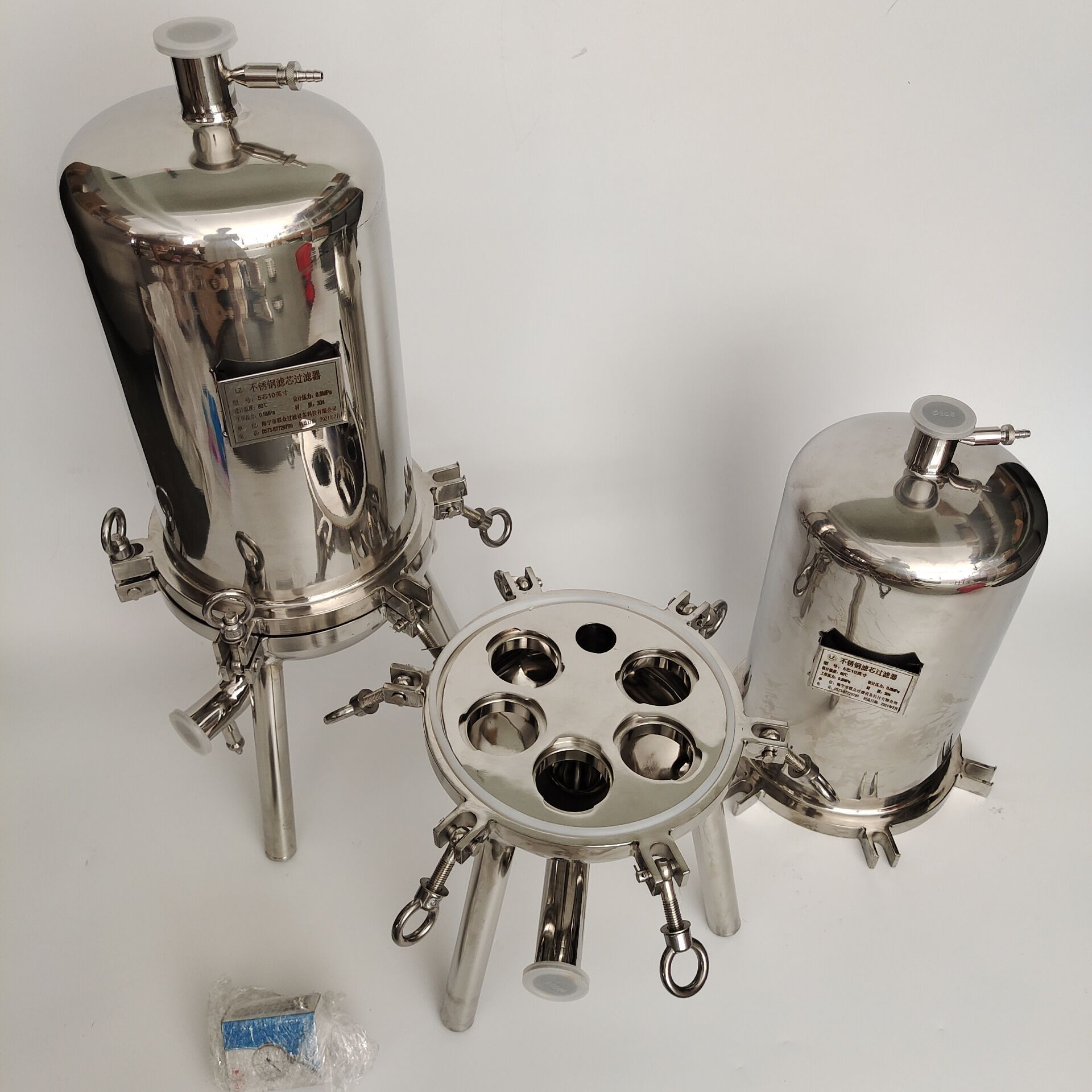 不锈钢微孔折叠滤芯过滤器机油小型精密滤器5芯10英寸桶式304/316