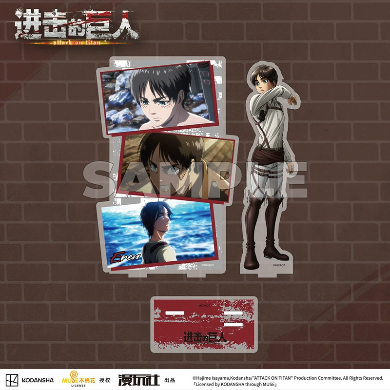 漫玩社 Attack on Titan Alan Mikasa Levi's Stand Card TV scene writing ornaments anime peripherals